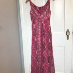 Pink Paisley Maxi Dress, Faded Glory, Size S